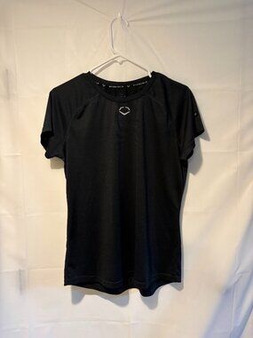 Womens Evoshield Size M Black Short Sleeve Training Tee Shirt